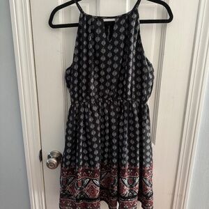 Blue Rain high neck Dress